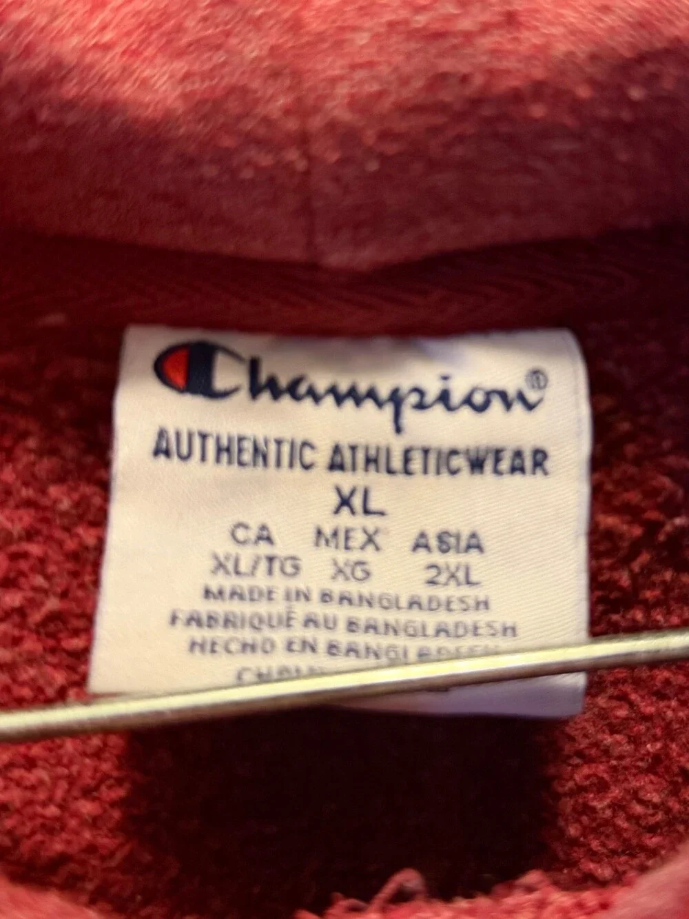 Champion WSU Cougars Hoodie Men's XL Red Pullover Sweatshirt Washington State